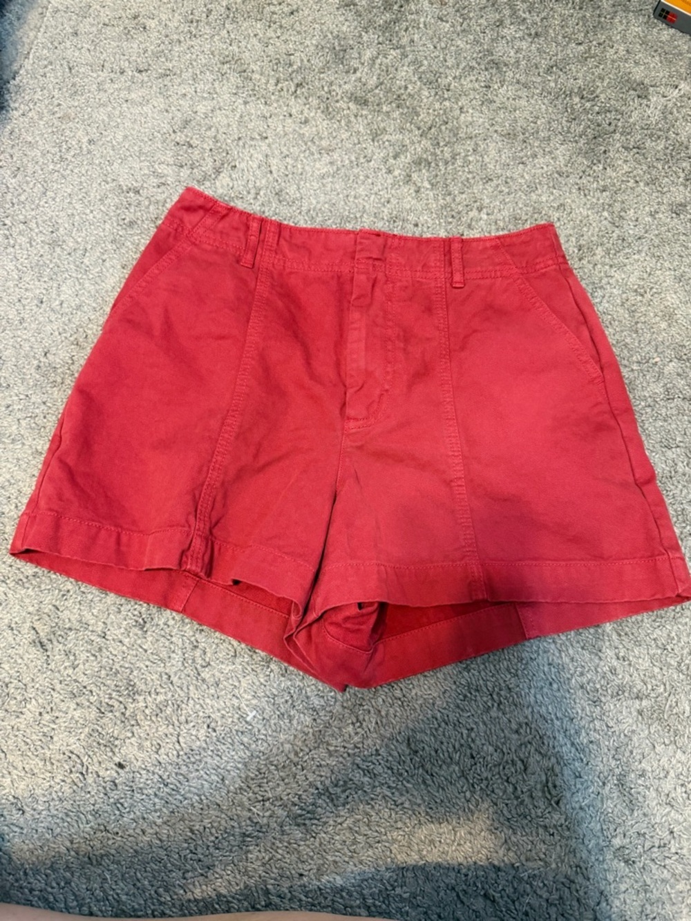 Universal Thread Red High-Waist Cotton Shorts